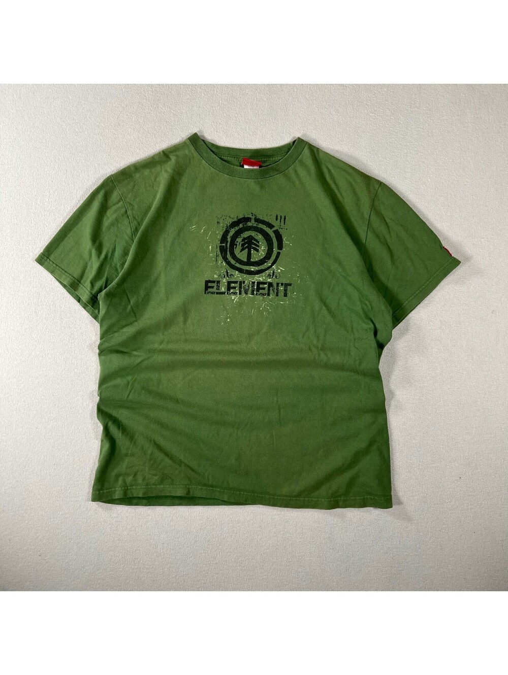 Element Skateboard T-Shirt Olive Green Tree Logo XL Shirt